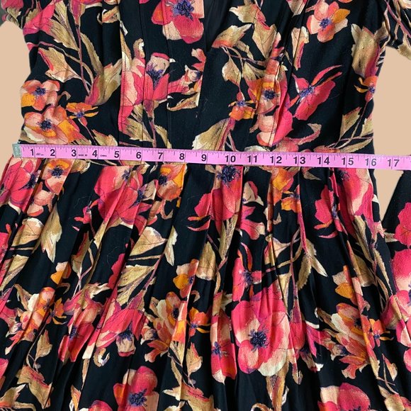 Free People - Tegan Mini Dress - Black Floral - Picture 7 of 7